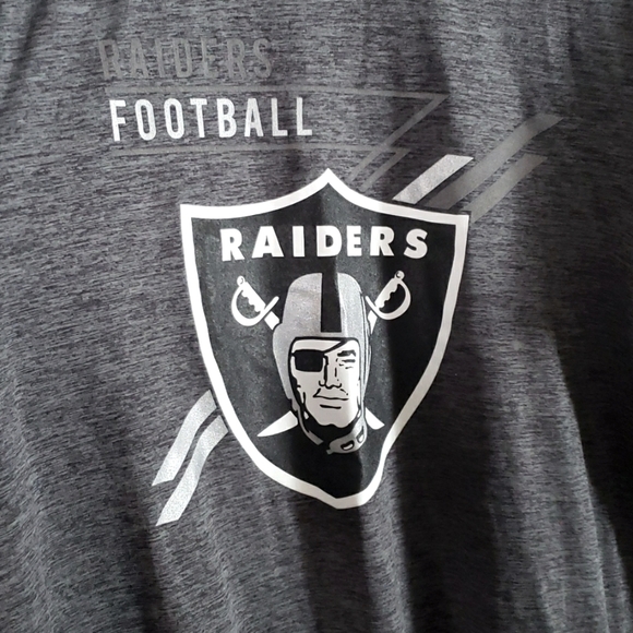 Las Vegas Raiders TX3 Cool NFL Team Apparel T-shirt in Dark Heather Gray Size M - Picture 3 of 6